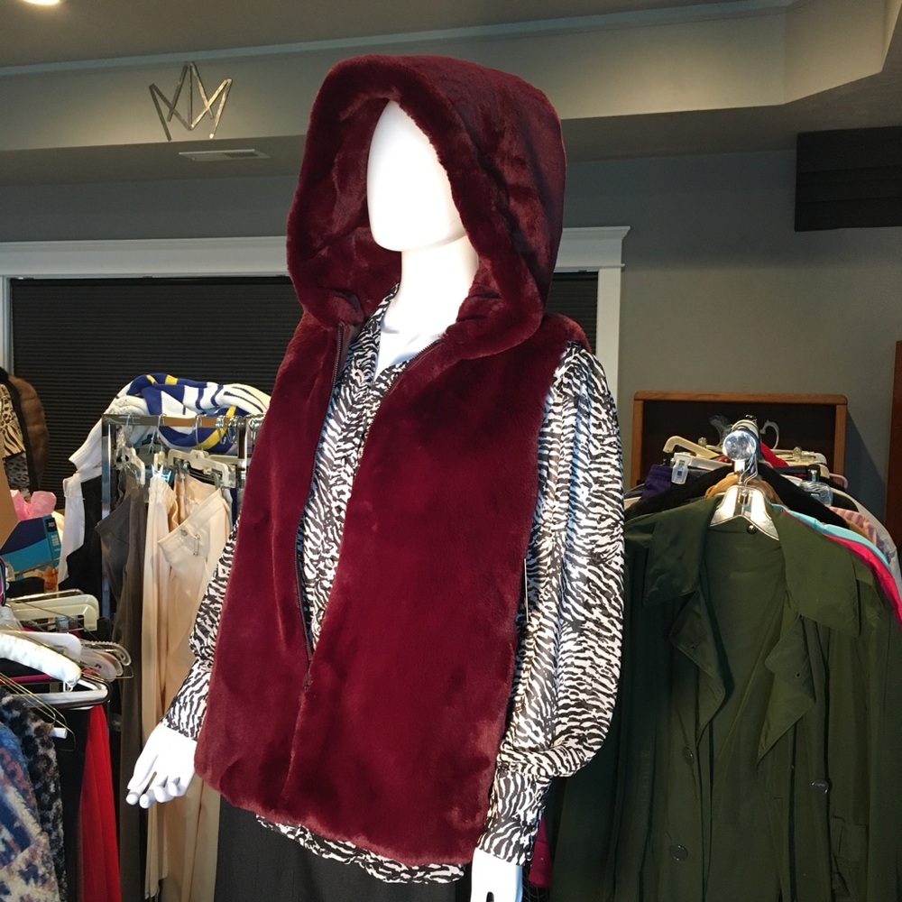 Faux Fur Hooded Vest